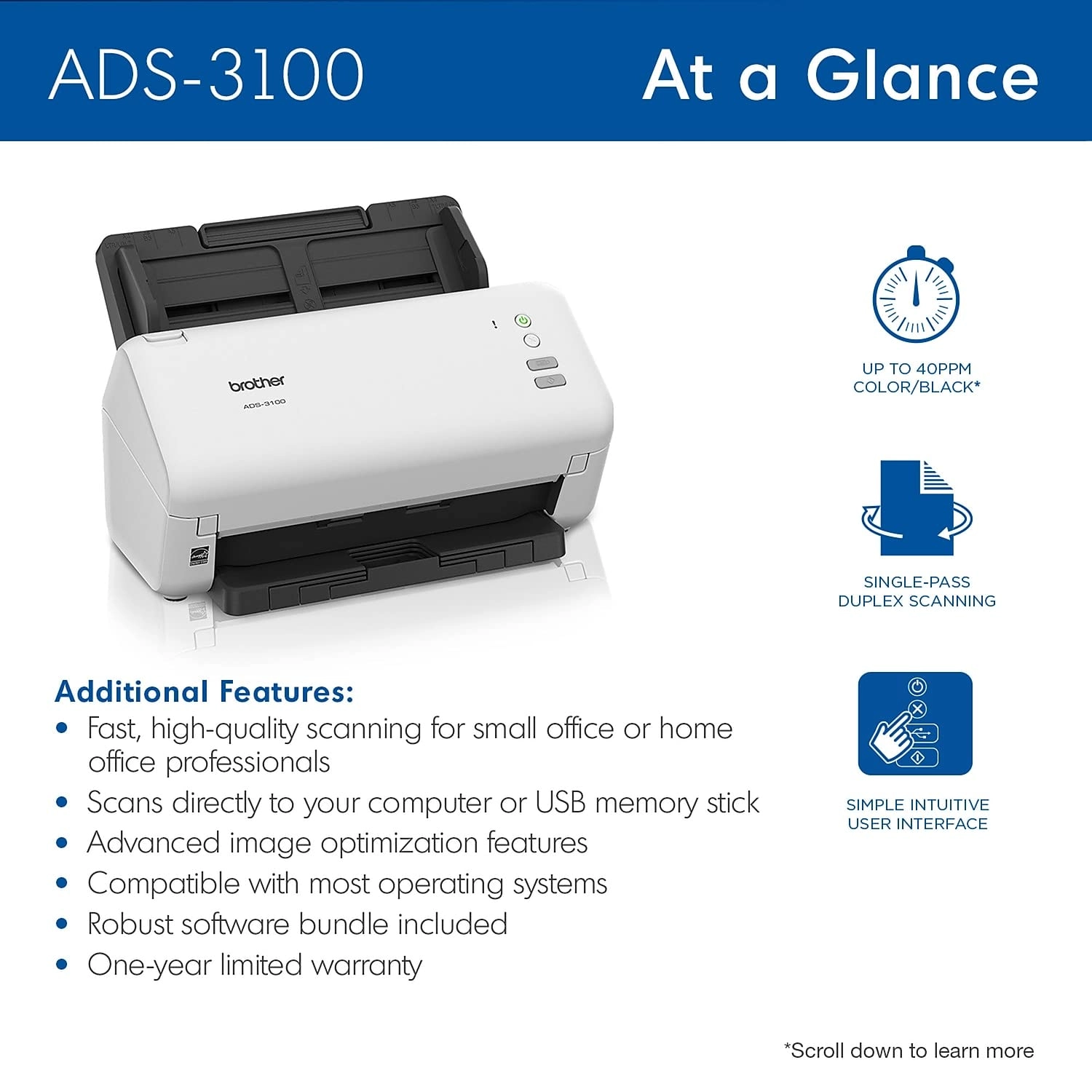 ADS-3100 - High-Speed 40ppm 60 pages