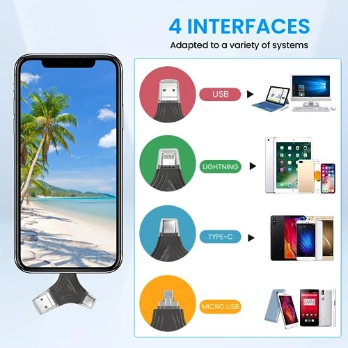 Pendrive - USB3.0 Lightning Micro USB 128GB