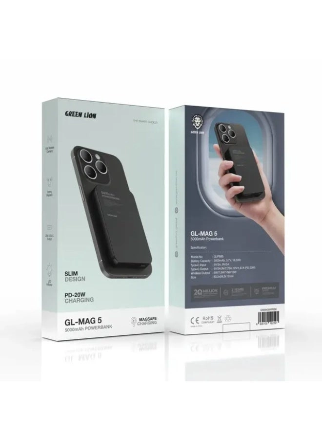 Milton - MagSafe 5000 mAh 5/7.5/10/15 Watts