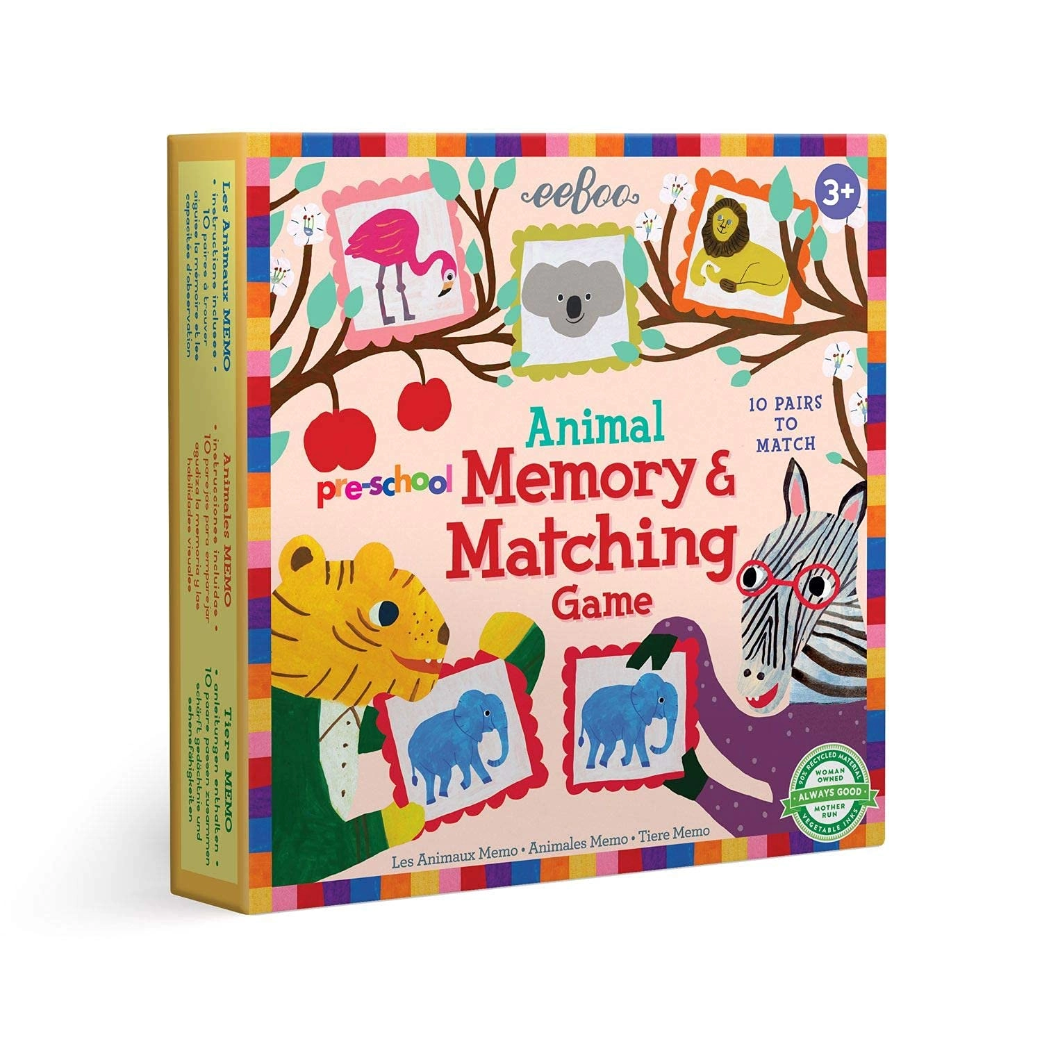 eeBoo Animal Memory and Matching Game - 3 and up 10 Pairs