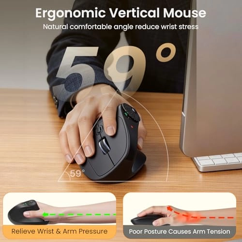 Ergonomic Vertical Mouse - Bluetooth
