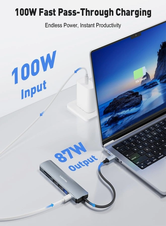 USB C Hub - 7 in 1 4K HDMI 100W PD