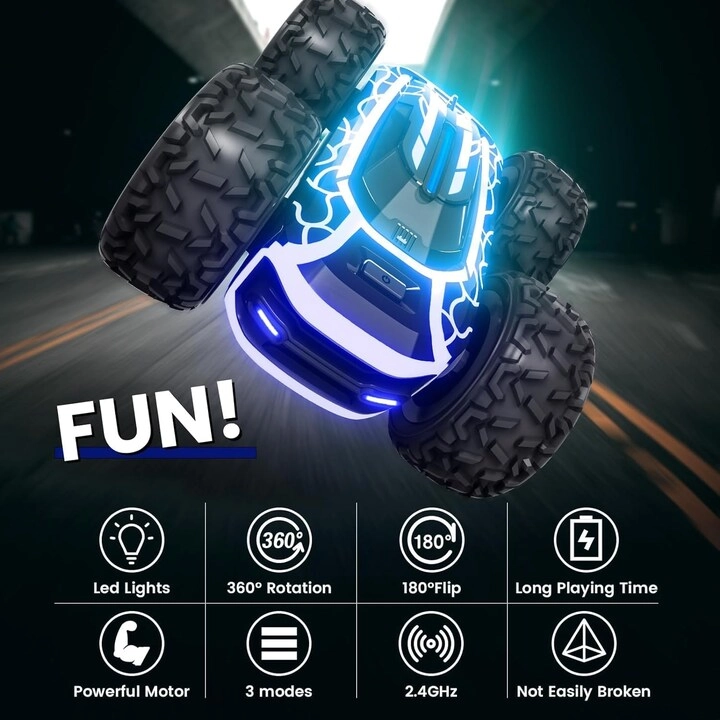 RC Disco Dancer - LED lights 16 changing modes 360 degrees roll