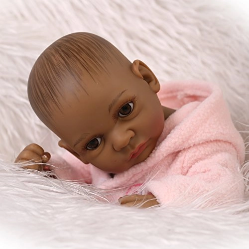 Reborn Baby Doll - 10 inch 28cm Silicone Vinyl African American