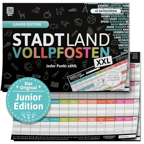 Stadt Land VOLLPFOSTEN: Junior Edition - Children's Game