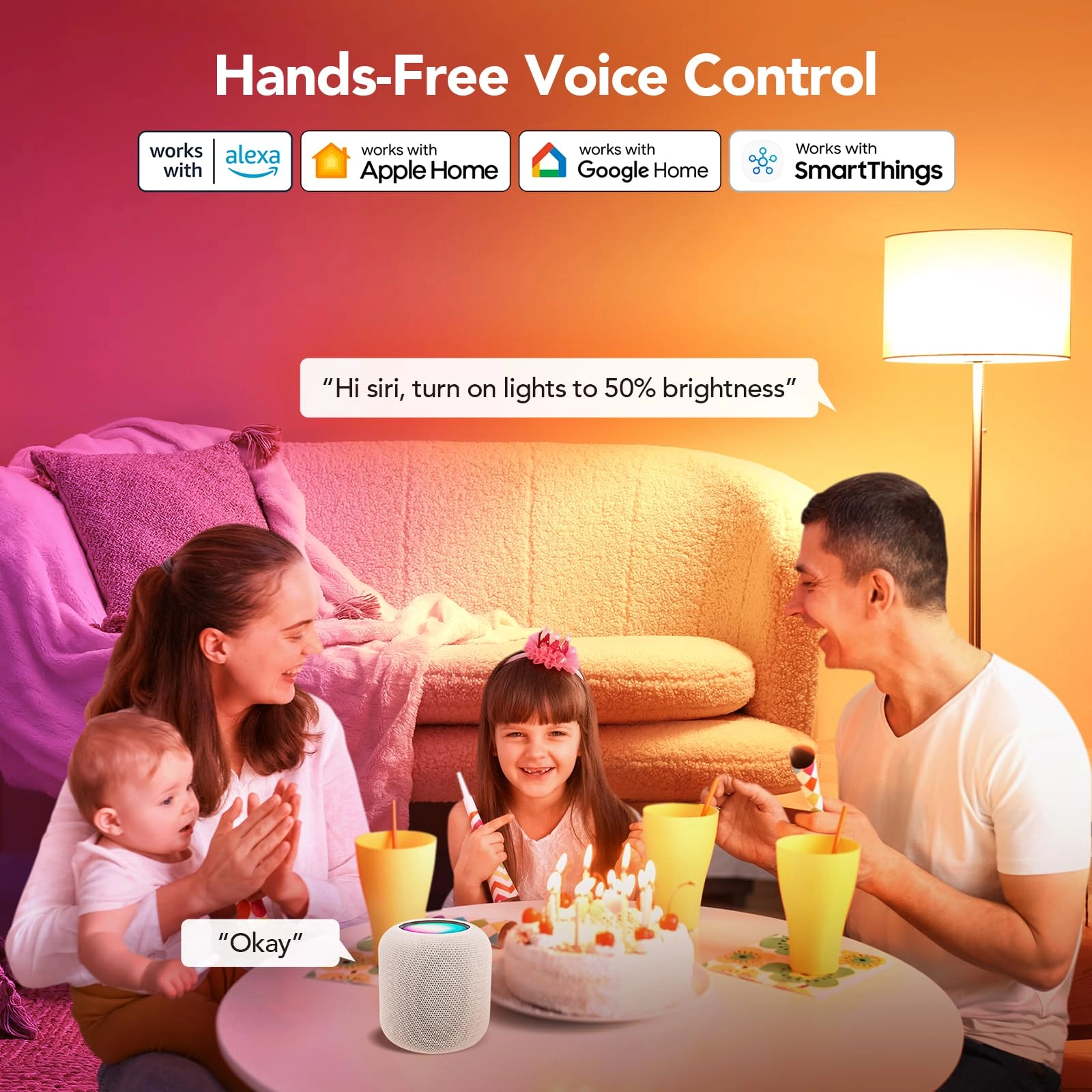 Matter Smart Light Bulb - 8 Pack