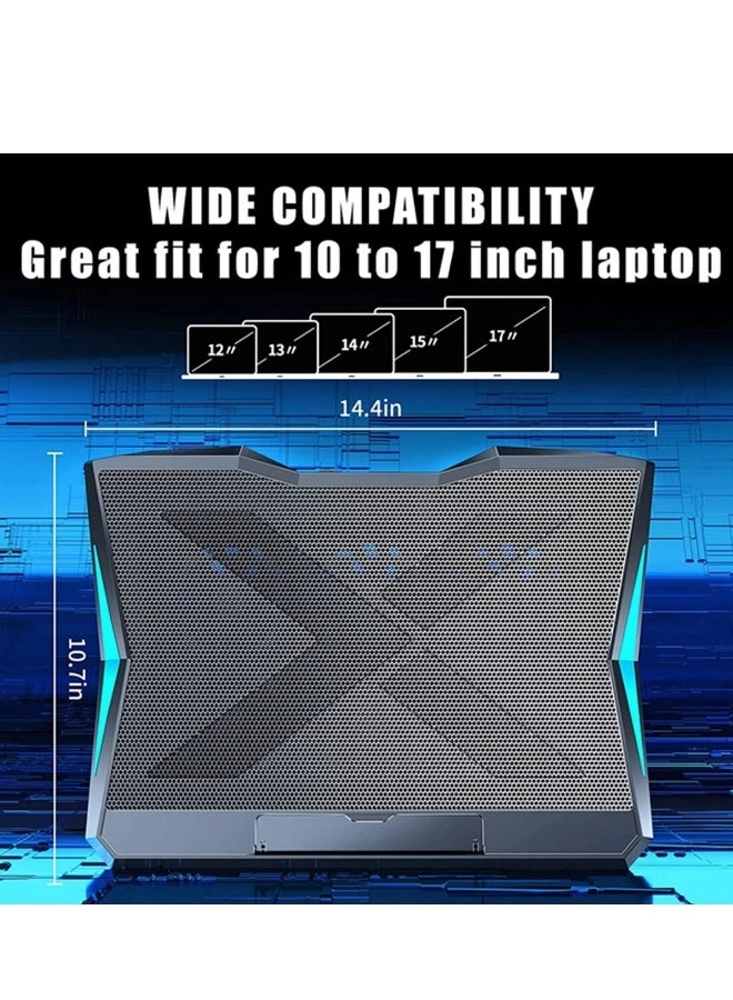 Laptop Cooling Pad - USB Powered Black/Blue