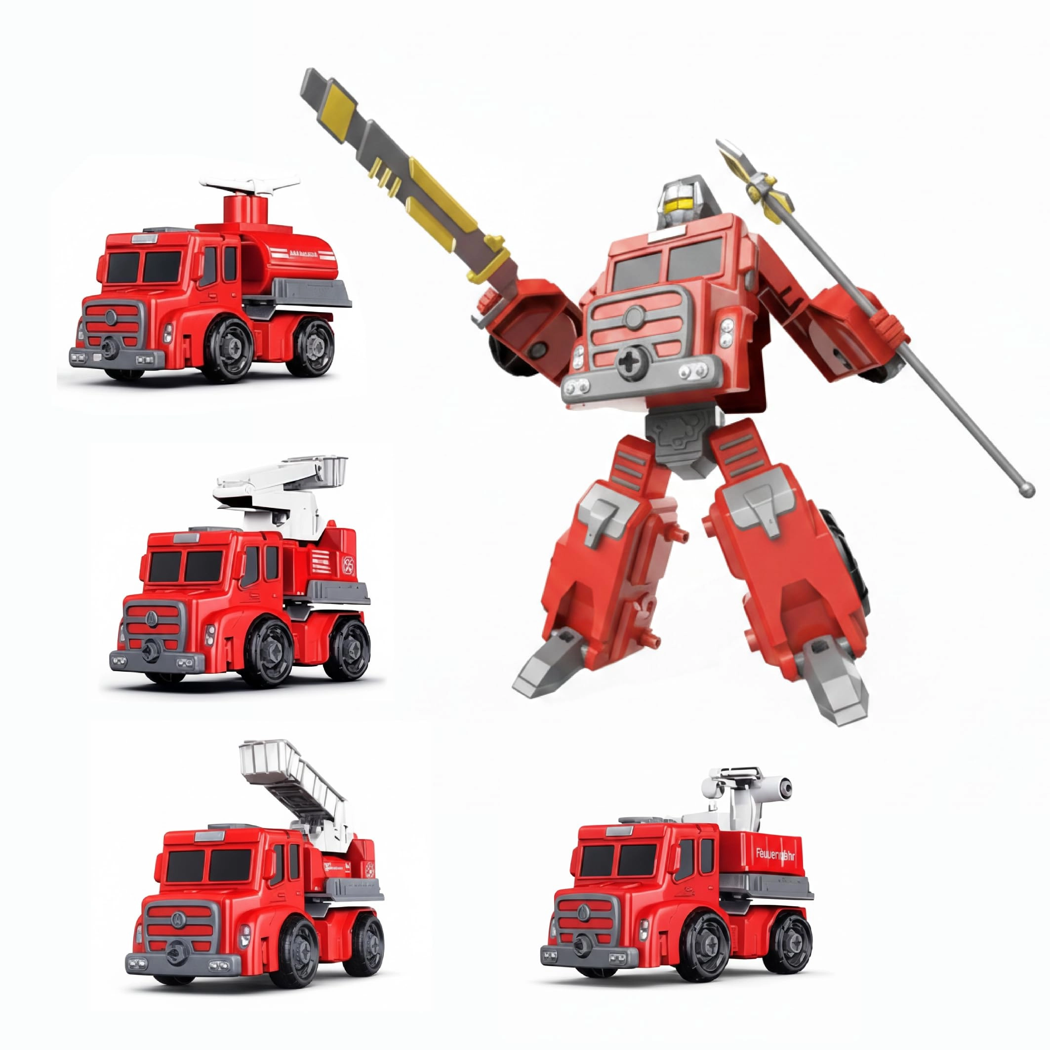 Shantou Lanteng Toys Factory Diy-robot Disassembly Hero - Fire Engine Robot Transformer Toys