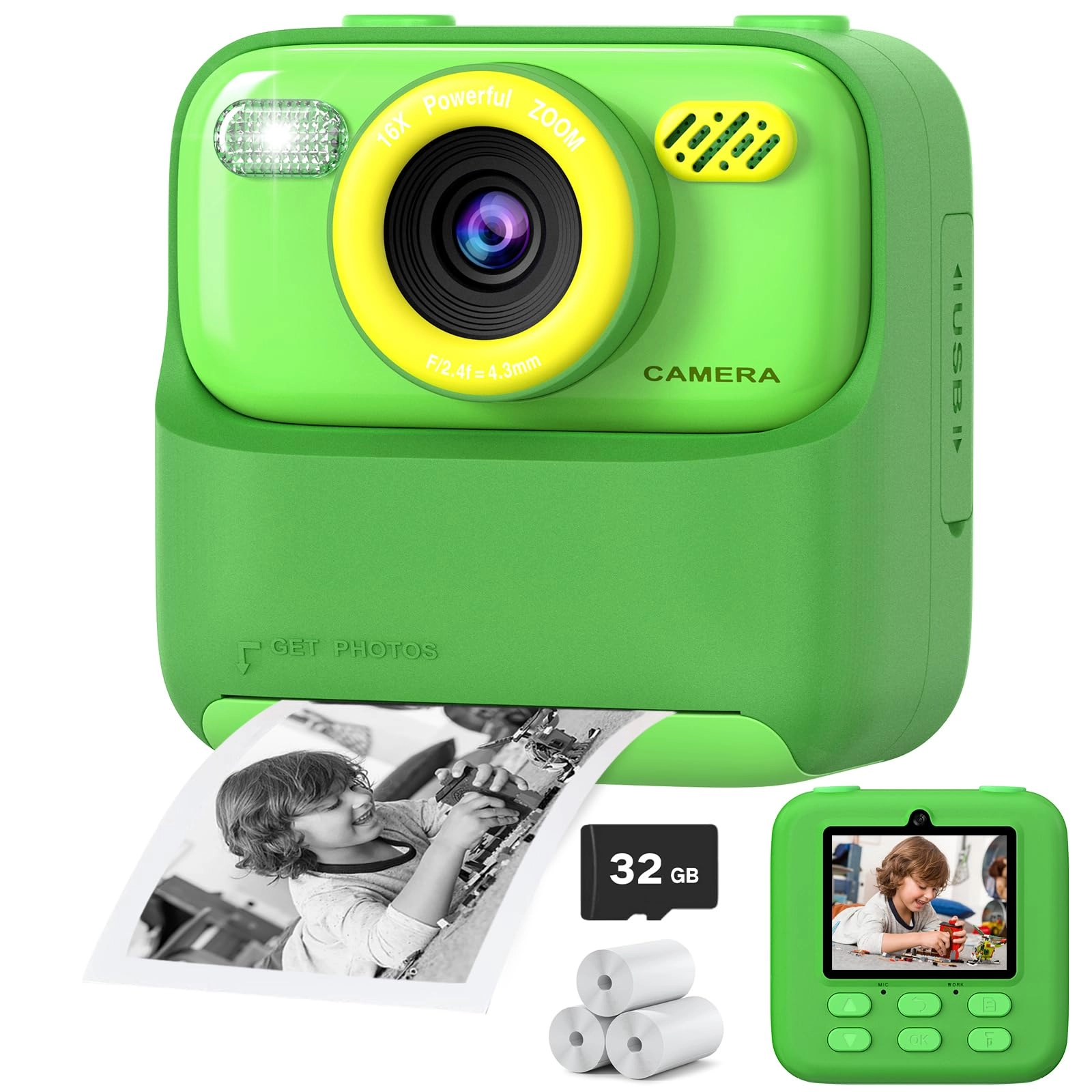 Instant Print Camera - 32GB White