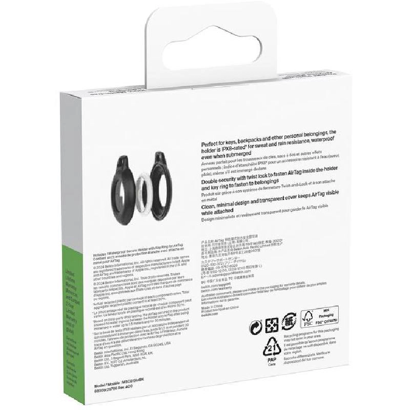 Secure Holder With Keyring - Apple Airtag