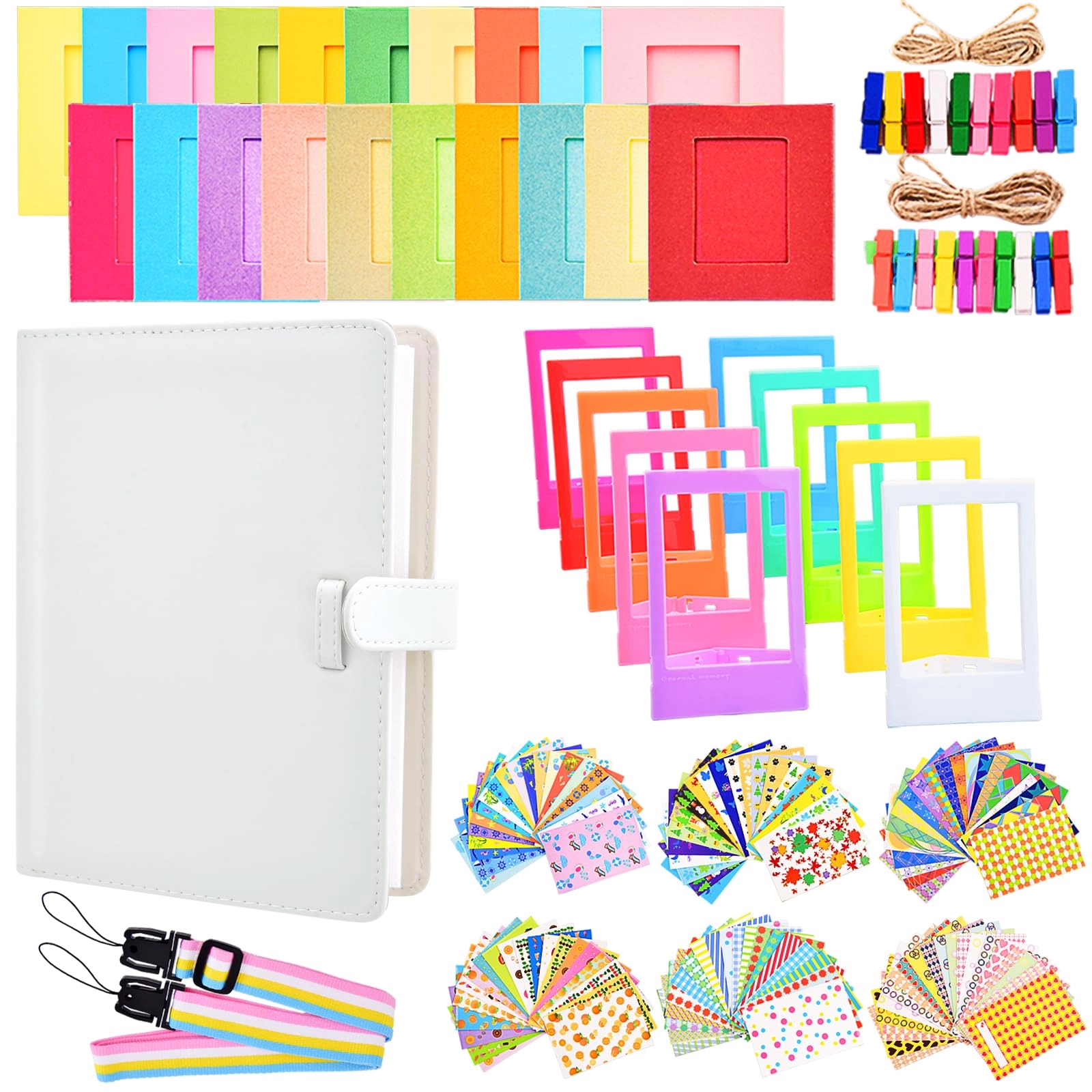 SunmnDirect Instax Mini 128 Pocket PU Leather Photo Album