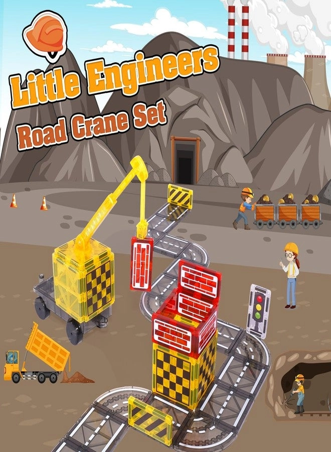 Magnetic Tiles - Road Set Magnet Crane Pack