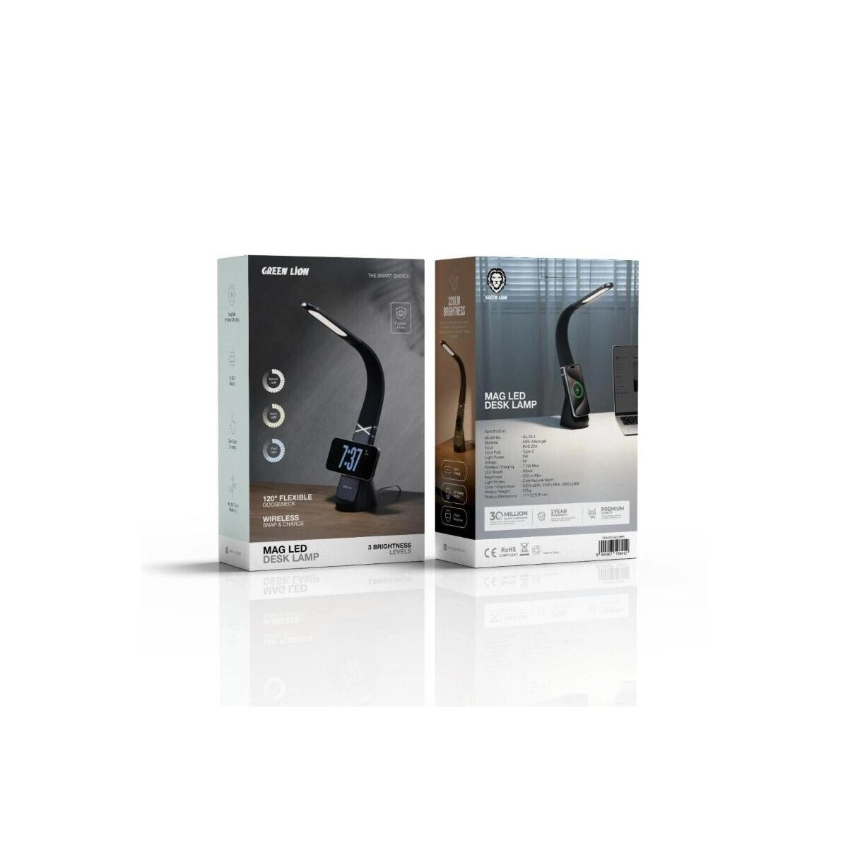 Mag LED Desk Lamp - MagSafe Wireless Charging Flexible Gooseneck