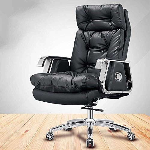 Desk Chair - PU Leather Brown High Back