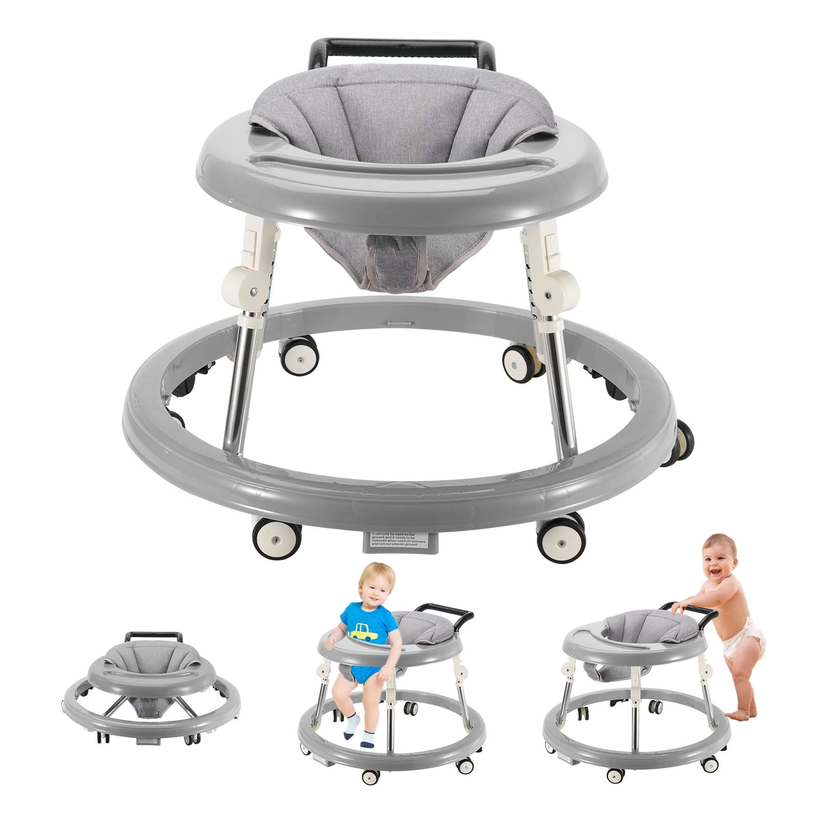 Baby Walker - Foldable 5-Position Height Adjustable
