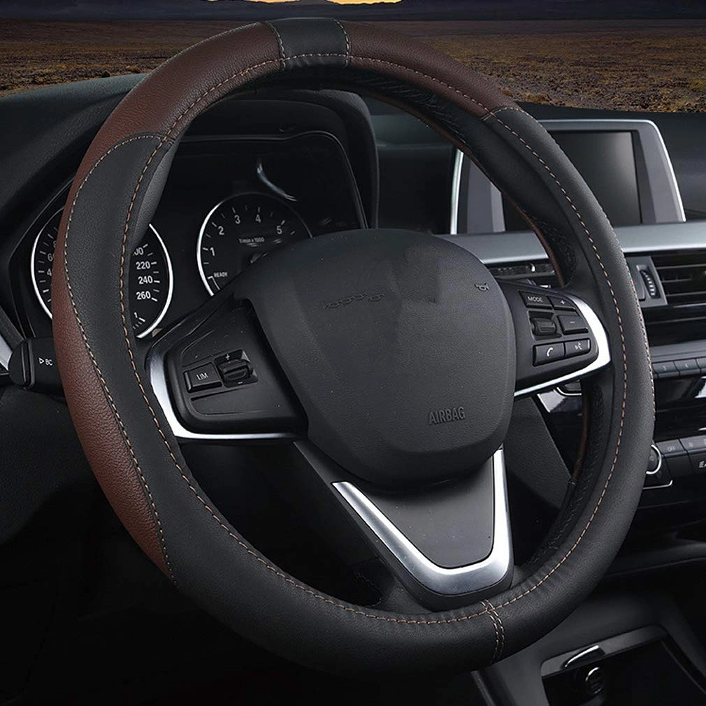 Leather Car Steering Wheel Covers