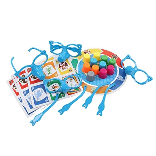 Growing Nose Tabletop Game - 4 Assemble Glasses 24 Cards 11 Nose Covers