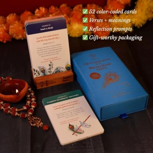 Bhagavad Gita Card Deck - 52 Cards Multicolor