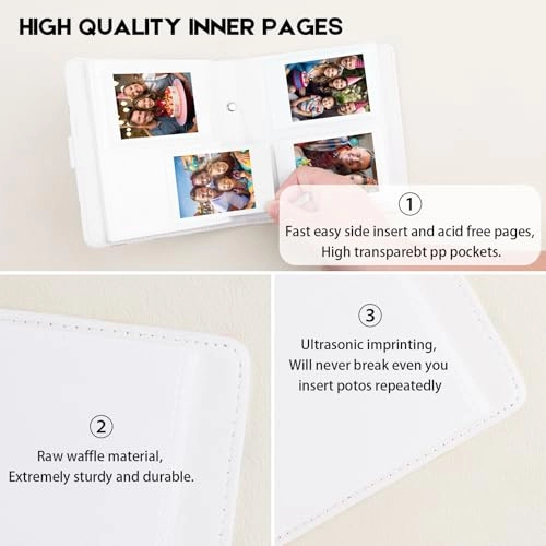 2x3" 112 Pockets Leather Photo Album