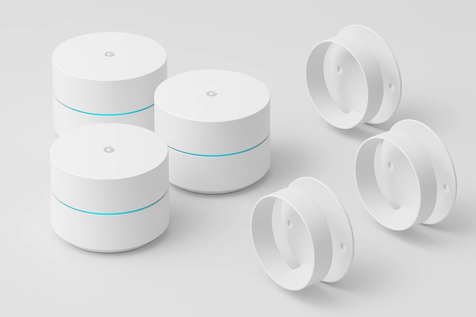 Google AC1200 Mesh WiFi System - 3-Pack + Wall Mounts - 3
