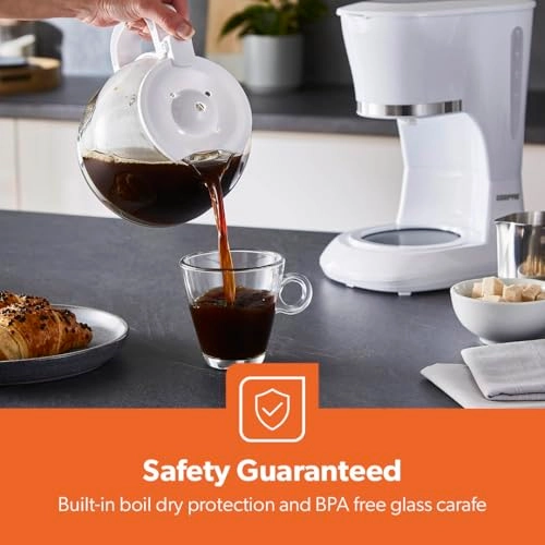 Filter Coffee Machine - 1.5L + Toaster - 4-Slice 6 Browning Levels