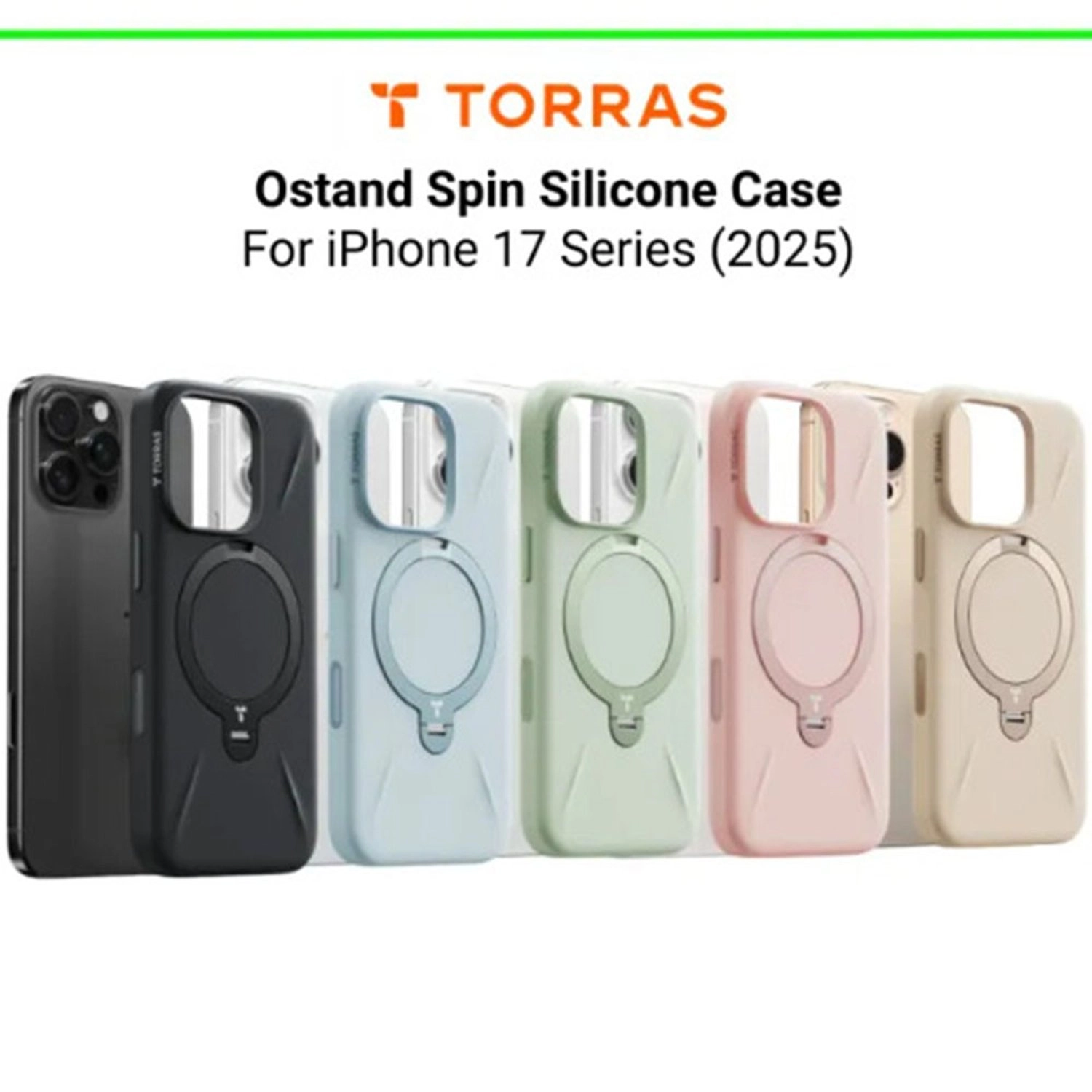 Ostand Spin Series Silicone Case with MagSafe for iPhone 17 Pro