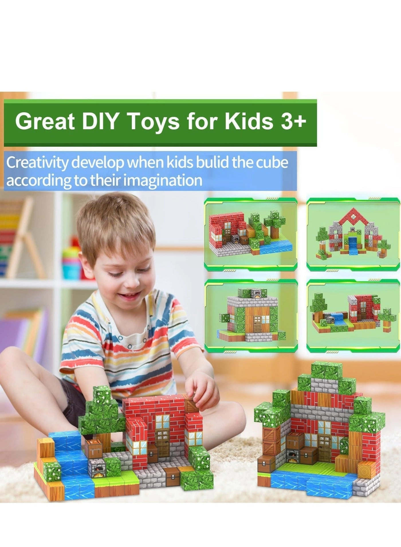 Magnetic Blocks - 100 pcs