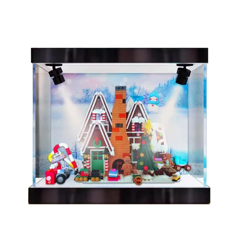 HCAEIOFJ Clear Acrylic Display Case - for 10267 Black Bottom+background