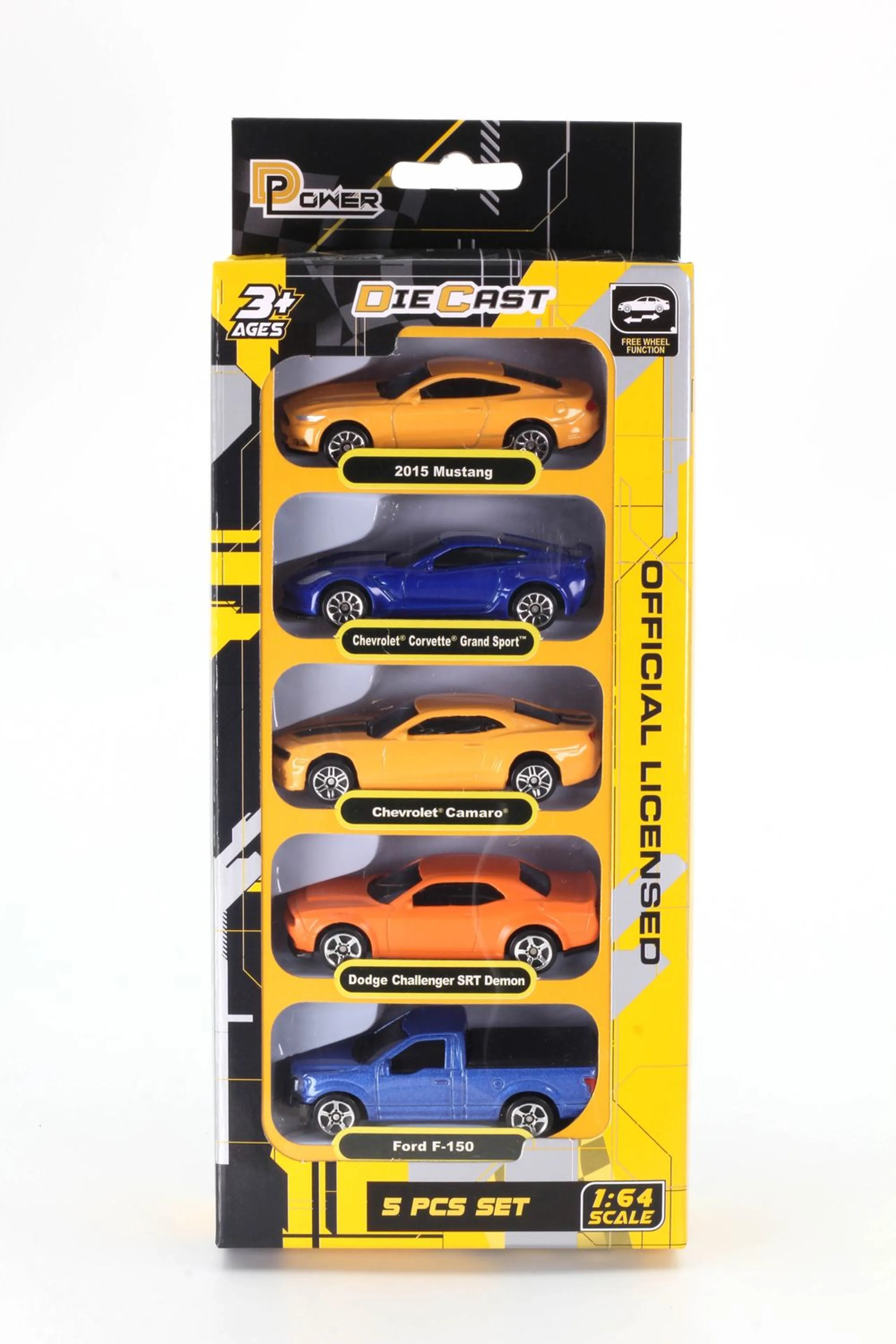 D-Power Mustang 2015 - 1:64 5pcs + Corvette Grand Sport 2017 + Camaro 2010 + Challenger + F-150