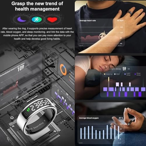 Smart Ring - Display Heart Rate Blood Oxygen