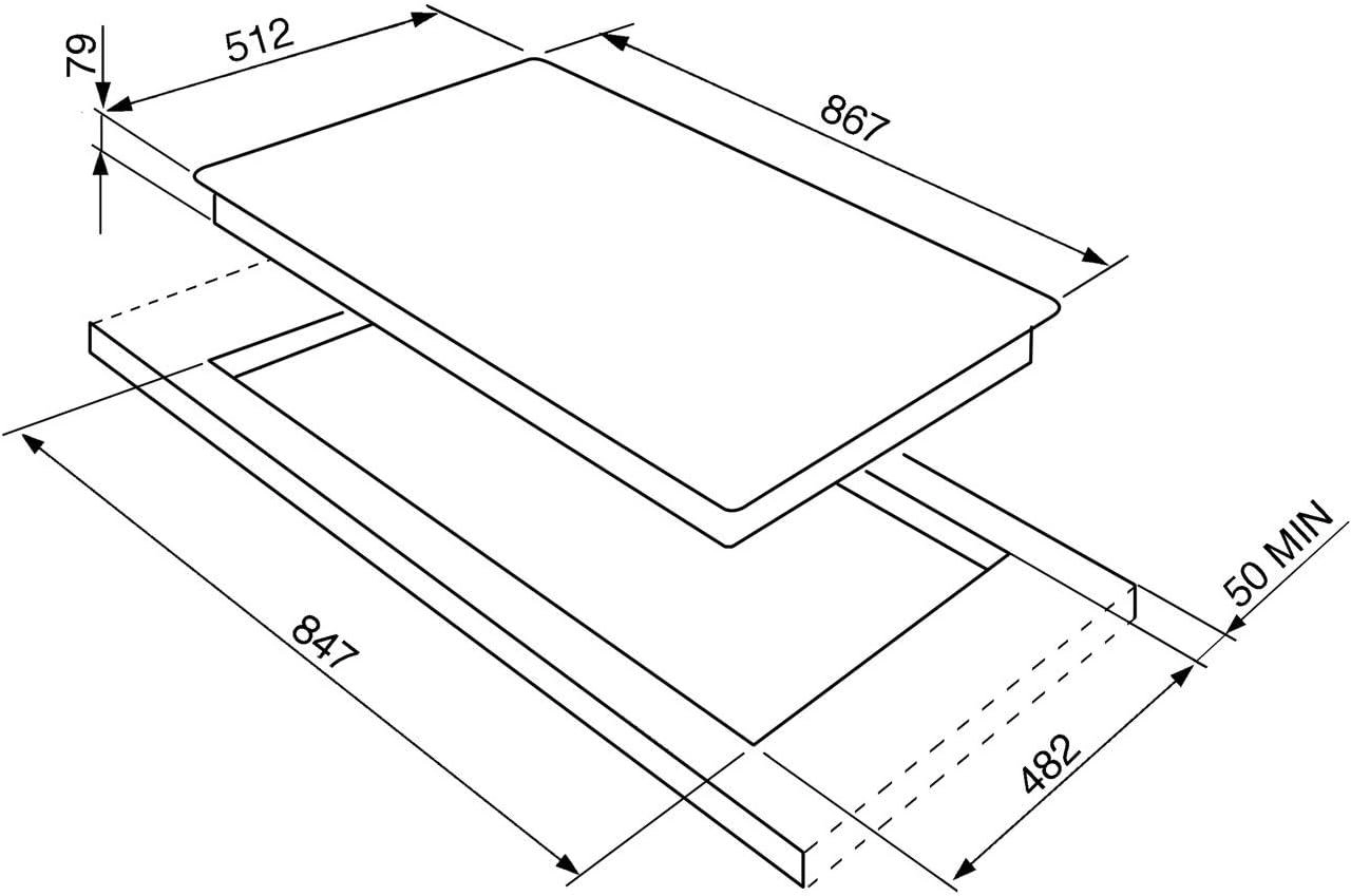 Smeg PGF95-4 Gas hob