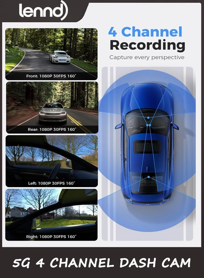 360 View 4 Channel Dash Cam