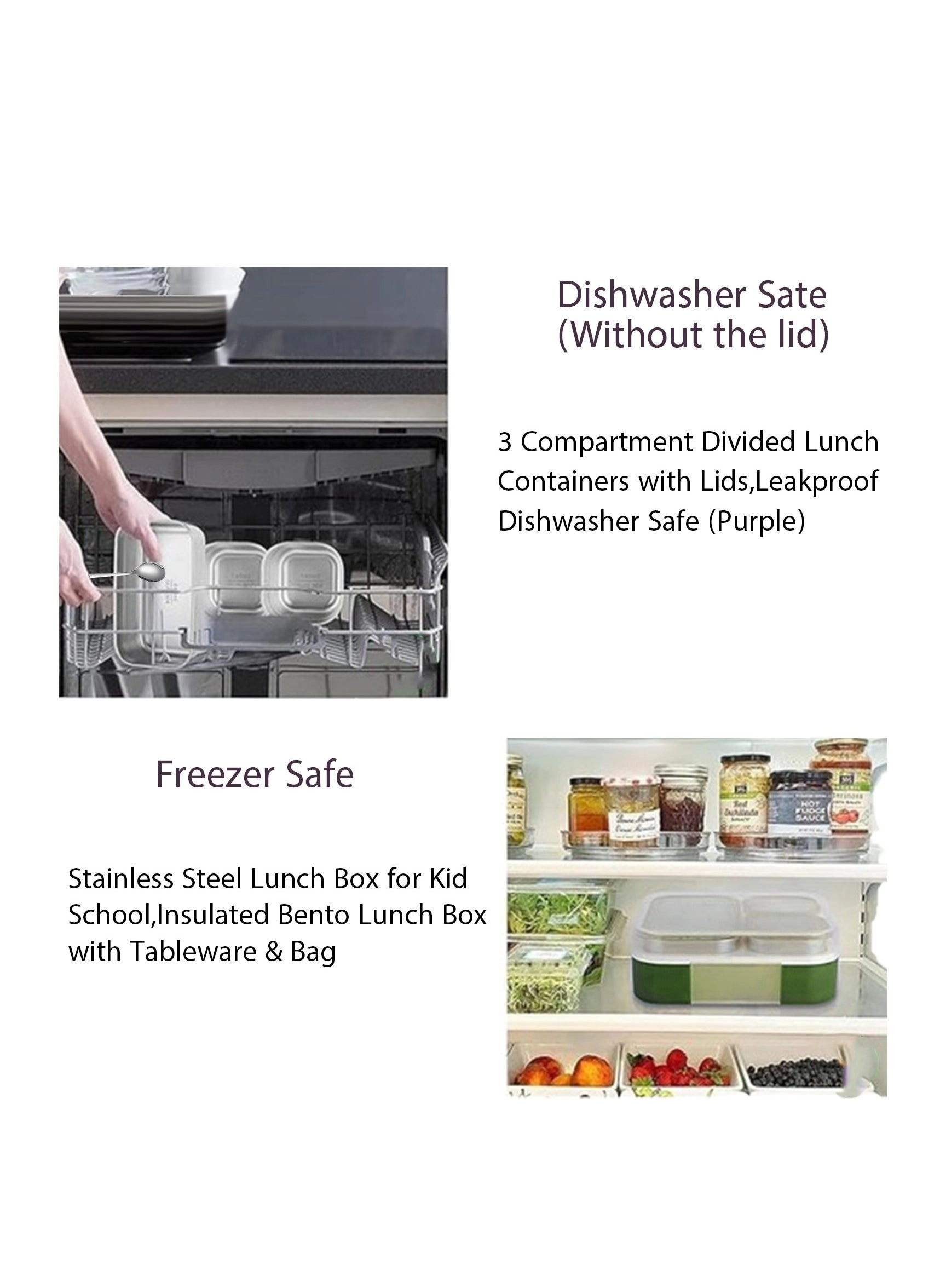 bento box - 304 Stainless steel Double-deck