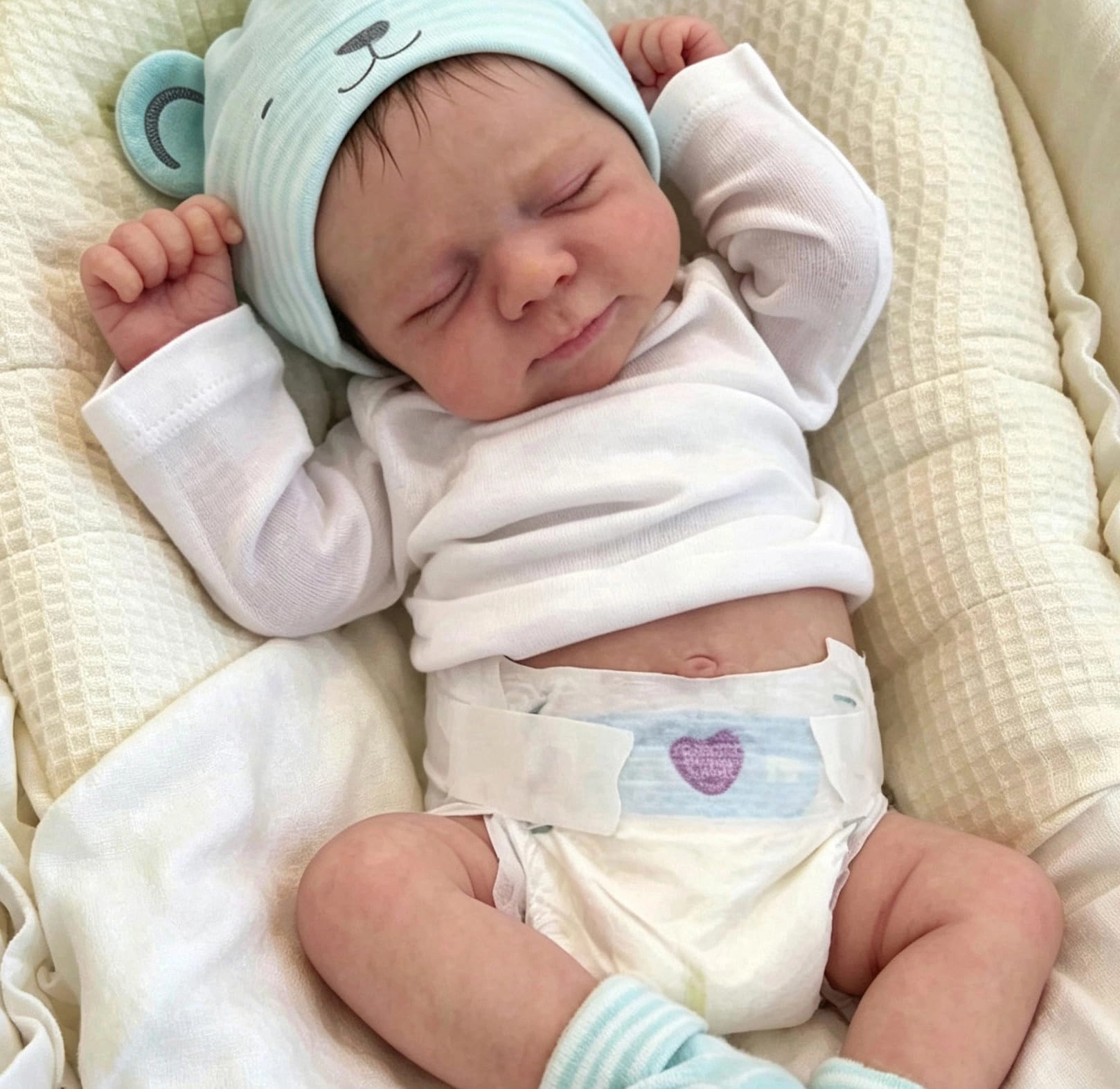 Reborn Baby Doll - 18 Inch Silicone Vinyl Rooted Hair Bundle