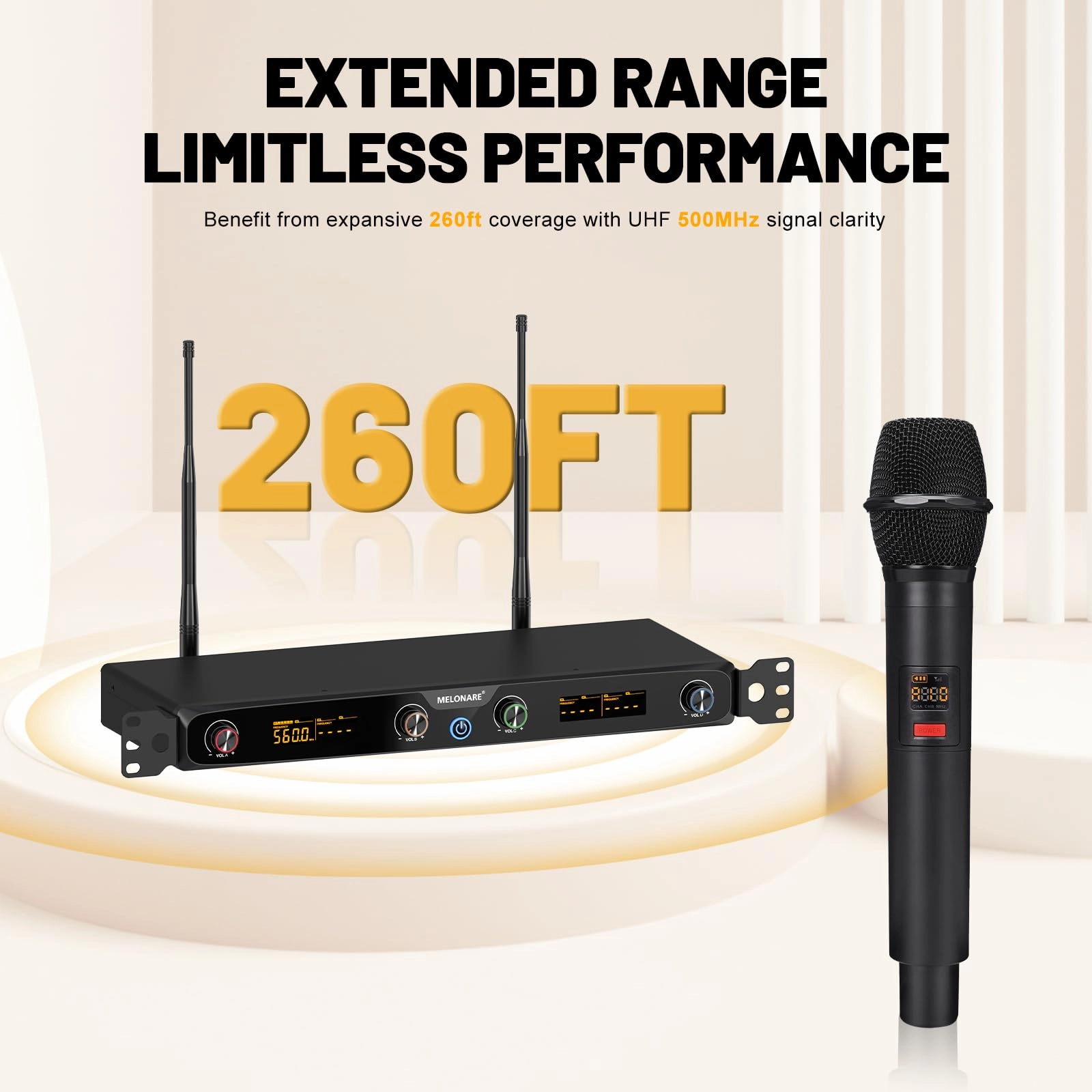 4-Channel Wireless Microphone System - 4 UHF