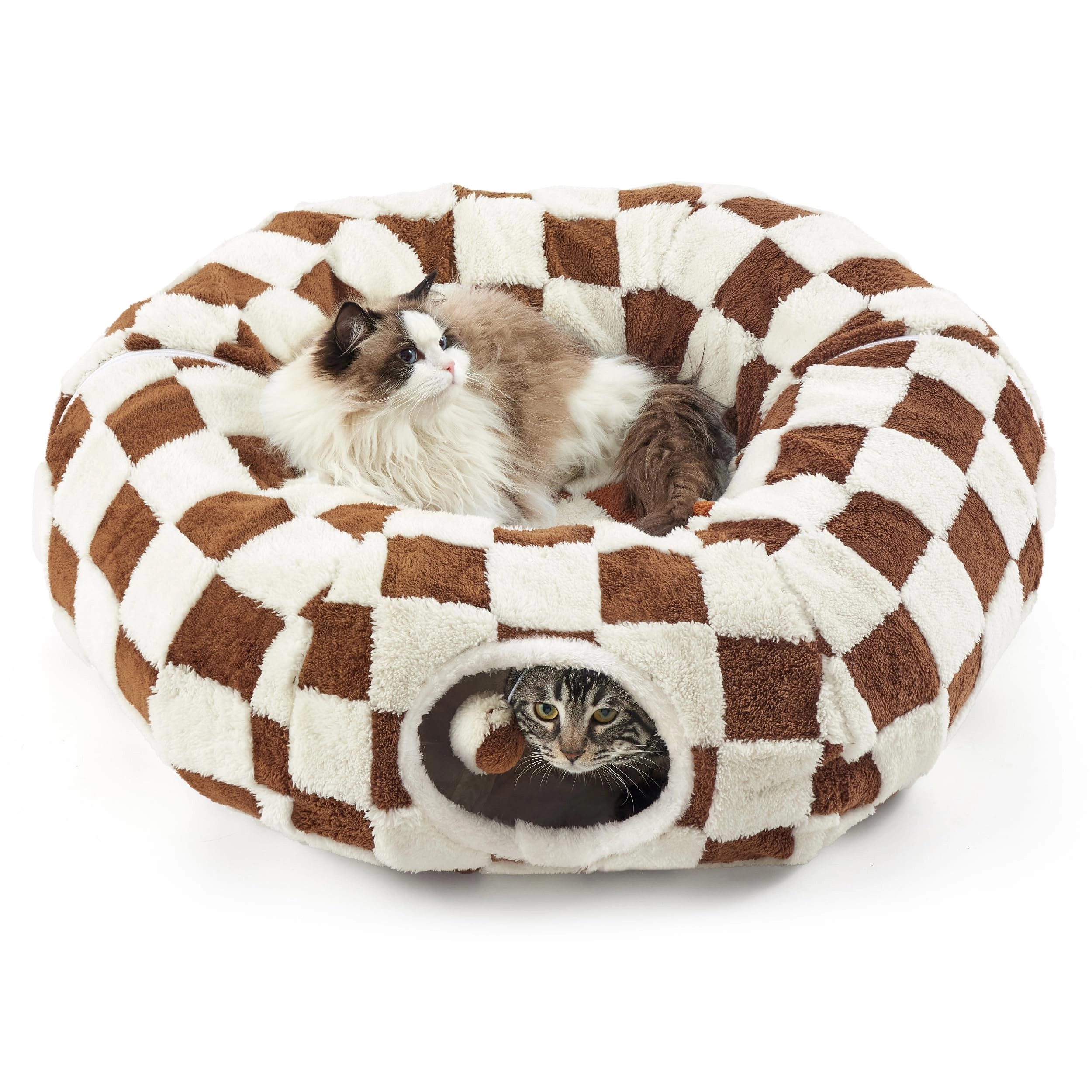 Bedsure Comfy Pet US000125RST - Standard (33.5"L x 33.5"W x 10"H) Brown