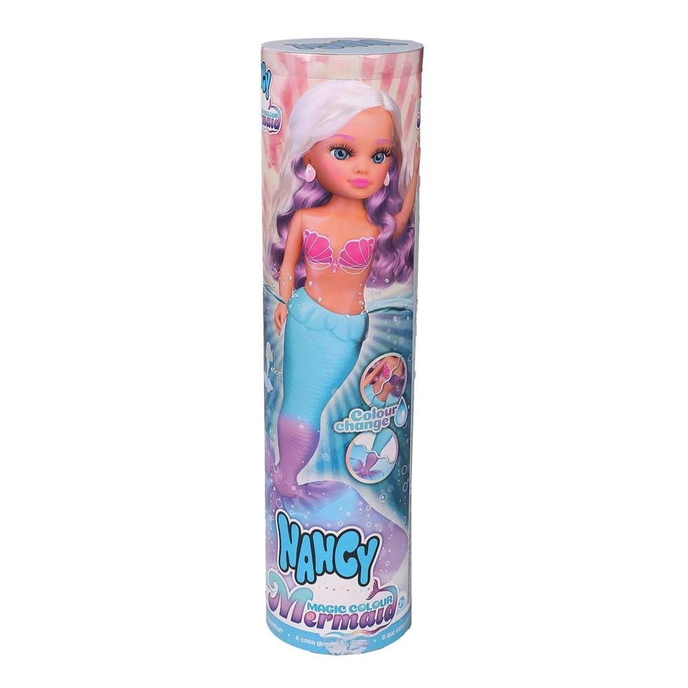 Nancy Magic Colour Mermaid Doll - Tail and Bikini Change Colour Blonde Mane Ages 3+