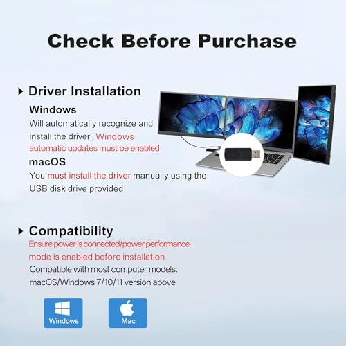 Laptop Screen Extender - 14" 1200P FHD Built-in Cooler