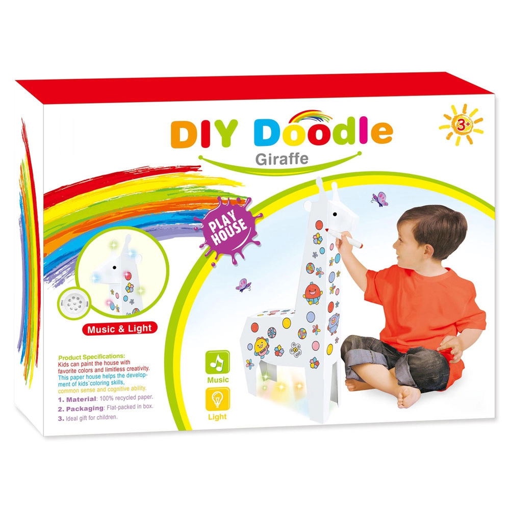 Diy Doodle Coloring Giraffe With Music And Light