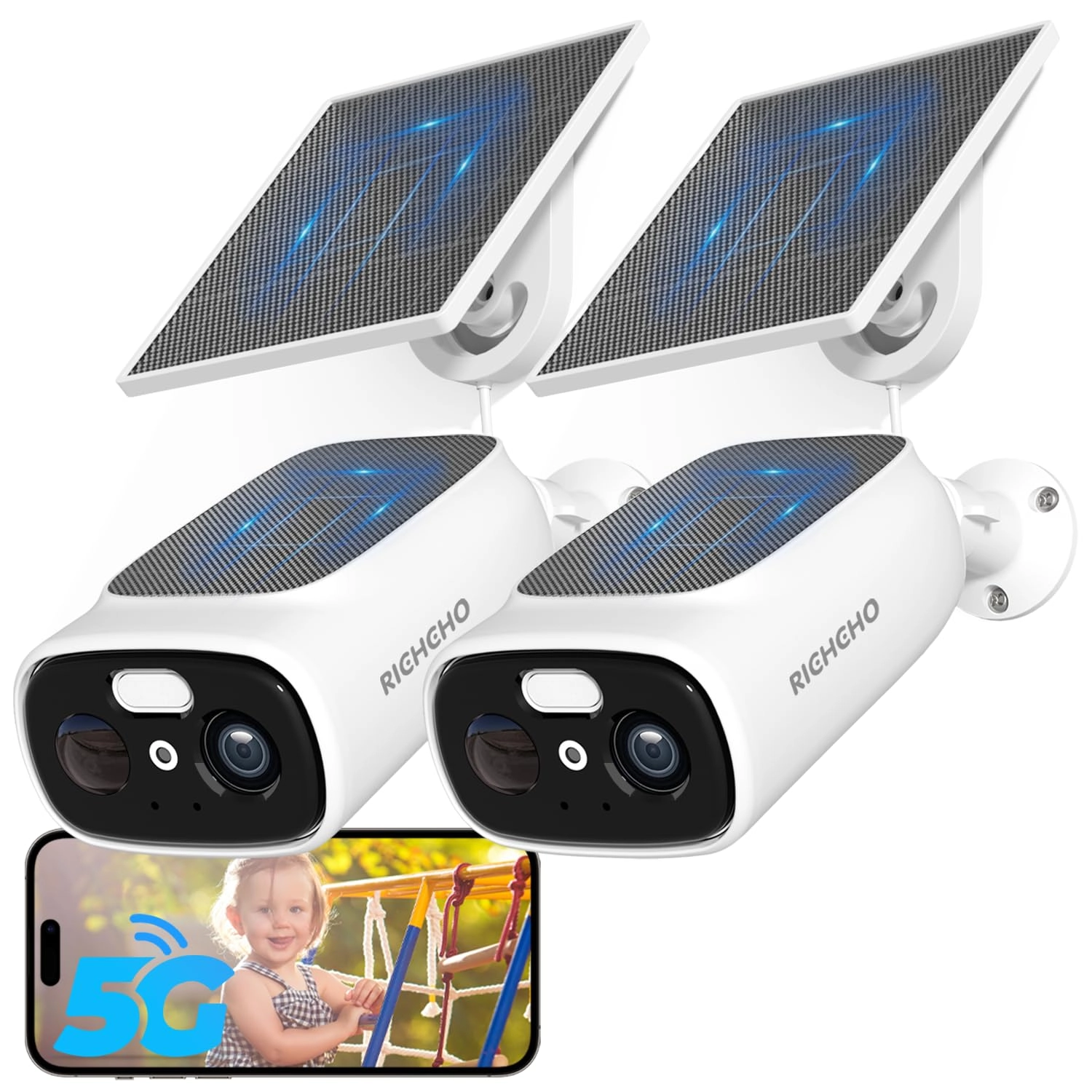 RICHCHO 2K Solar Security Camera