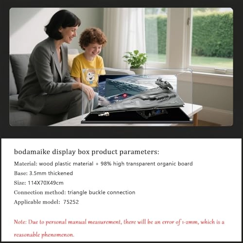 Acrylic Display Case (75252) - Dustproof 114 x 70 x 49 cm