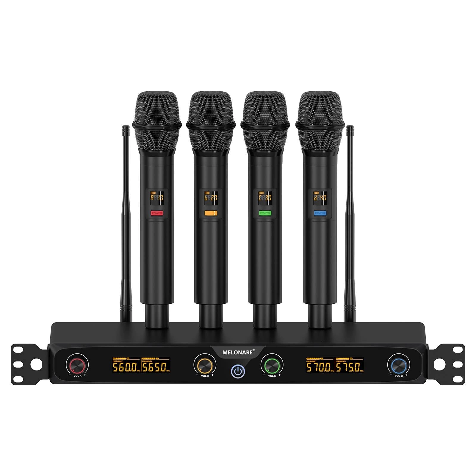 4-Channel Wireless Microphone System - 4 UHF