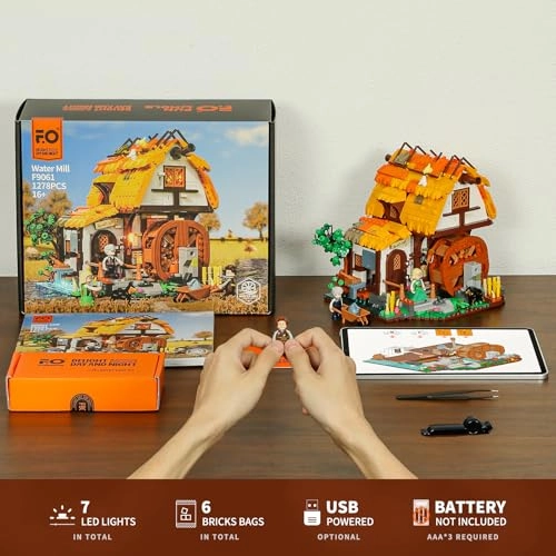 Medieval Water-Mill (F9061-MT) - LED Light