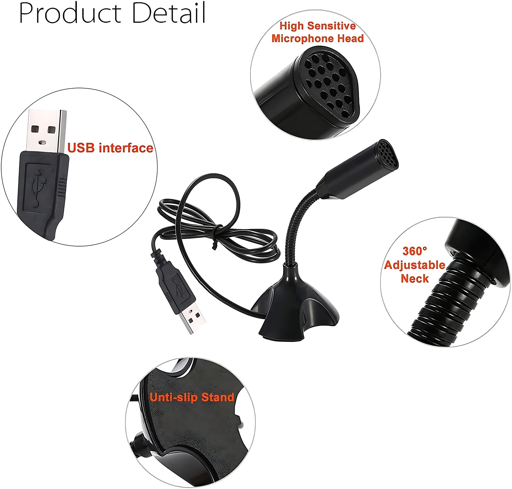 M-306 USB+3.5mm-Mini-Jack Microphone
