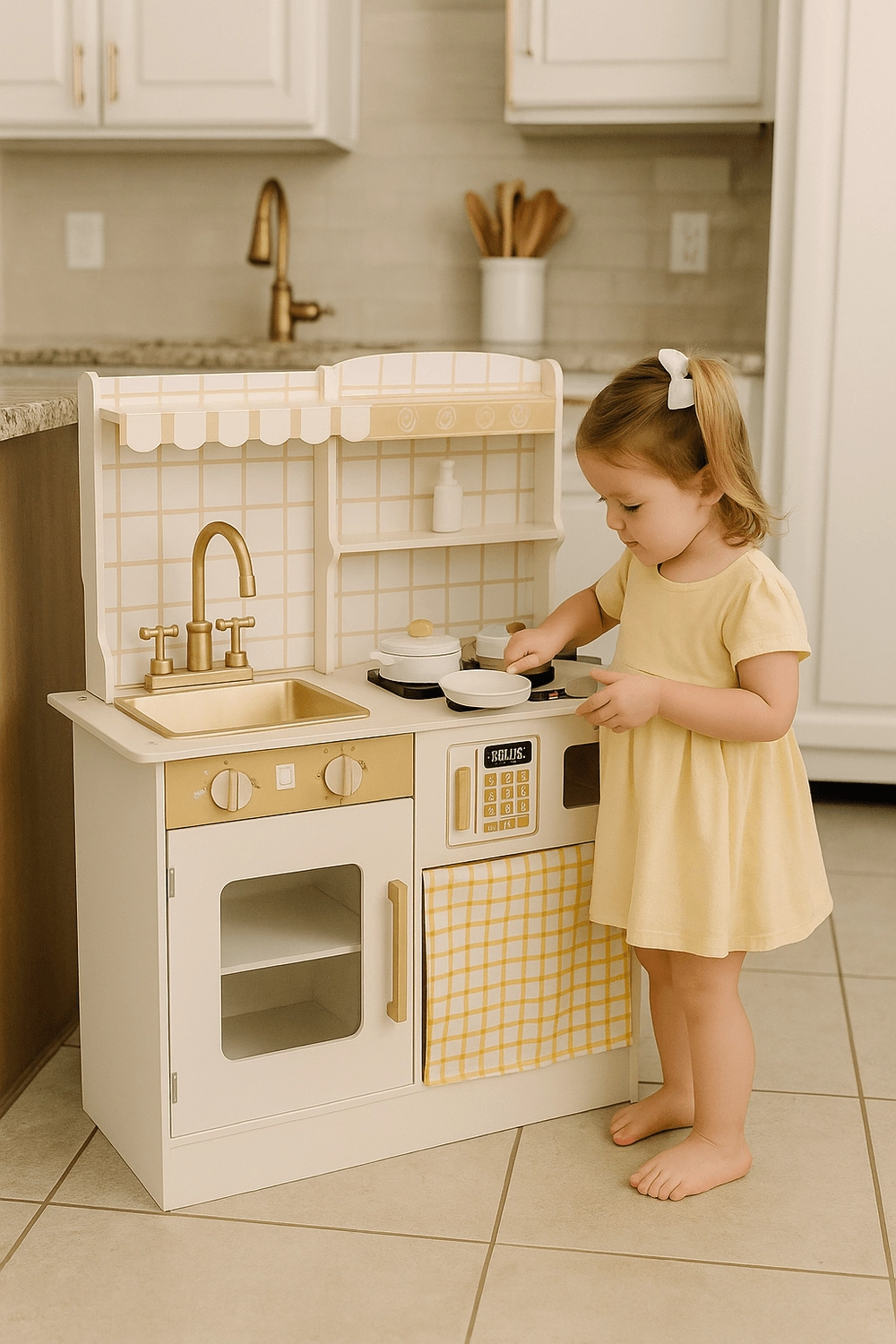 Kids Wooden Kitchen Cooking Set - 5pcs+ (5551007-W08810)