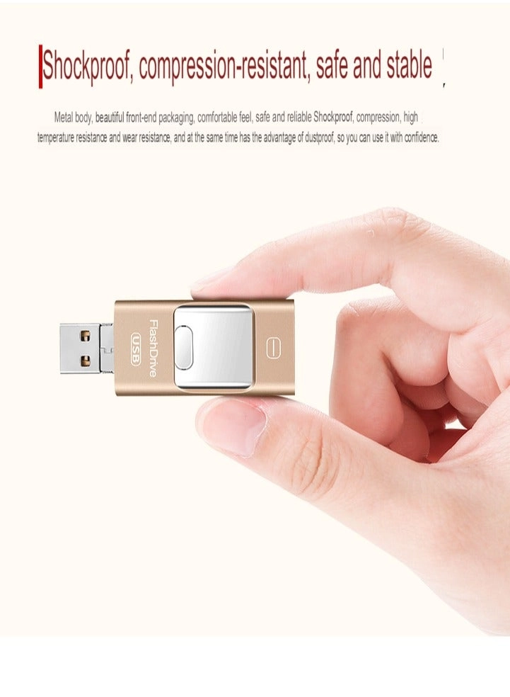 USB Flash Drive - Type-C Interface + apple Head + USB 256GB