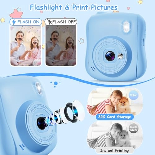 Kids Camera Instant Print - 32GB 14MP 1080P