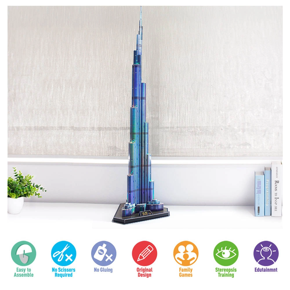 Burj Khalifa 3D Puzzle (AL-L133H) - 136 pcs, LED