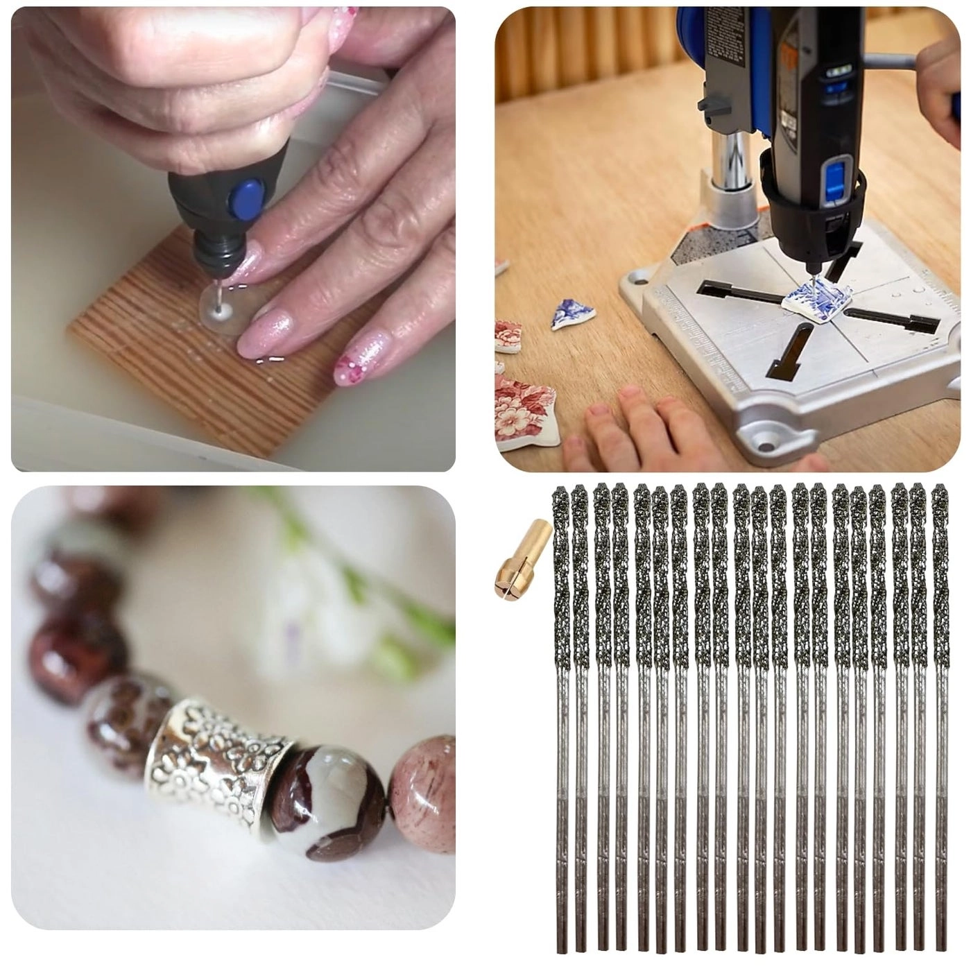 Diamond Drill Bit Set - 20-Pc 2mm