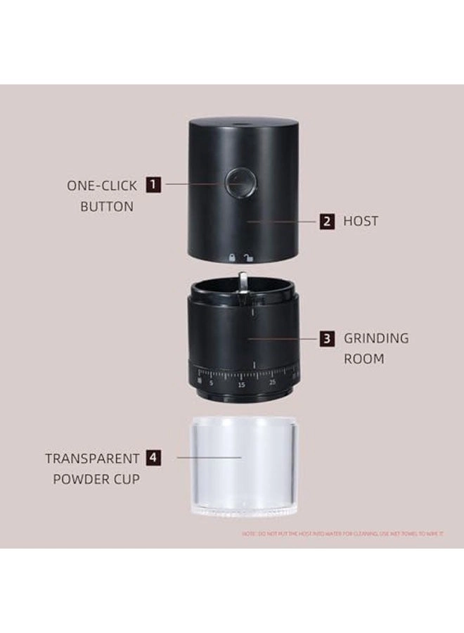 Conical Burr Coffee Grinder - Portable 38 Precision Grind Settings